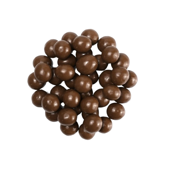 Hazelnuts in milk chocolate...