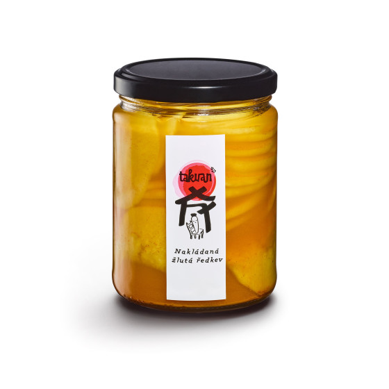 Yellow pickled radish...